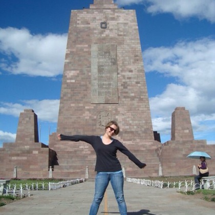 in Mitad del Mundo, auf der Äquatorlinie