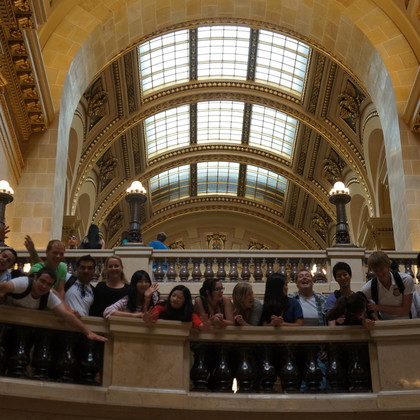 Ausflug mit dem International Club in das State Capitol nach Madison, in die Hauptstadt des Bundesstaates Wisconsin. Dies war der erste grosse Ausflug und noch sehr am Anfang meines Jahres.