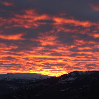 Auch wenn man zu weit im Süden wohnt, um die Polarlichter zu sehen, so gibt es doch atemberaubende Sonnenuntergänge 